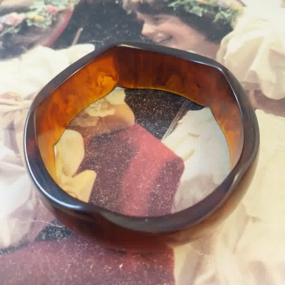 Vintage Bakelite Root-Beer Bangle Bracelet - Picture 8 of 9
